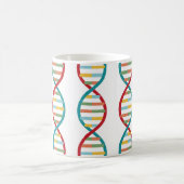 ​​DNA Mid Century Modern STEM Biologie Stripe wit Koffiemok (Center)