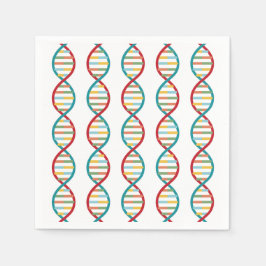 DNA Mid Century Modern STEM Biologie Stripe wit Servet