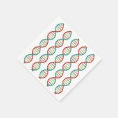 ​​DNA Mid Century Modern STEM Biologie Stripe wit Servet (Hoek)