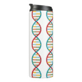 ​​DNA Mid Century Modern STEM Biologie Stripe wit Thermosbeker (Geroteerd rechts)