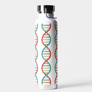 DNA Mid Century Modern STEM Biologie Stripe wit Waterfles
