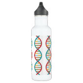 ​​DNA Mid Century Modern STEM Biologie Stripe wit Waterfles (Rechts)