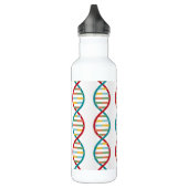 ​​DNA Mid Century Modern STEM Biologie Stripe wit Waterfles (Links)