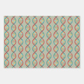 DNA Mid Century Modern STEM Biology Stripe Inpakpapier Vel (Voorkant 2)