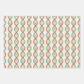 DNA Mid Century Modern STEM Biology Stripe Inpakpapier Vel (Voorkant)
