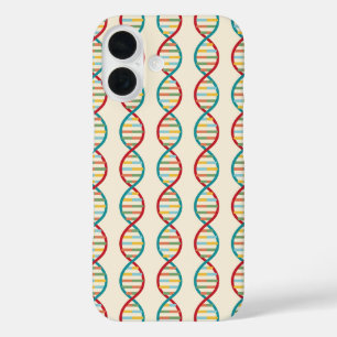 DNA Mid Century Moderne STEM Biologie Stripe Cre iPhone 16 Hoesje