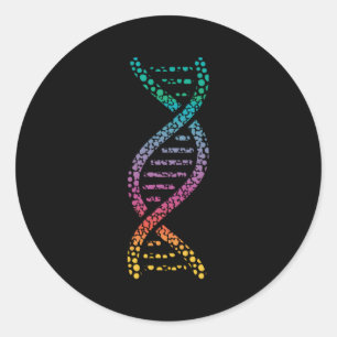 Dna Molecular World Genes Biology Geek Ronde Sticker