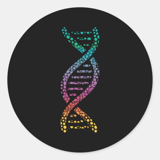 Dna Molecular World Genes Biology Geek Ronde Sticker (Voorkant)