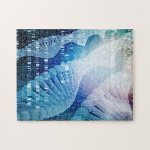 DNA Molecule Helix Science Abstracte achtergrondku Legpuzzel