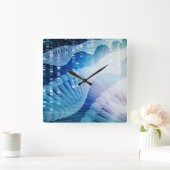 DNA Molecule Helix Science Abstracte achtergrondku Vierkante Klok (Huis)