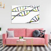 DNA-moleculen (deoxyribonucleïnezuur). Canvas Afdruk (Insitu (Woonkamer))