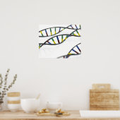 DNA-moleculen (deoxyribonucleïnezuur). Poster (Keuken)