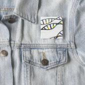 DNA-moleculen (deoxyribonucleïnezuur). Vierkante Button 5,1 Cm (In situ)