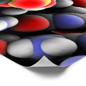 DNA-molecuul. Moleculair model van DNA Poster (Hoek)