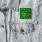 DNA-patroon Vierkante Button 5,1 Cm (In situ)