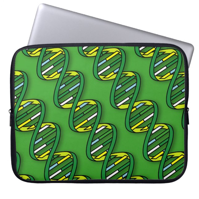 DNA Pattern Science Laptop Sleeve (Voorkant)
