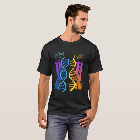 DNA RNA Moleculaire Biologie Pun Science Genetics  T-shirt (Voorkant volledig)