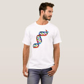 DNA-sequentie T-shirt - Bio Code Wetenschap Unisex (Voorkant volledig)