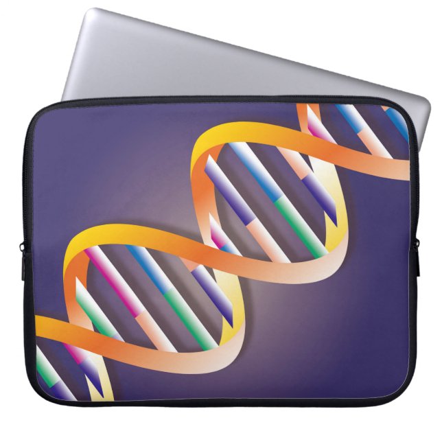 DNA Spotlight Wetenschap Laptop Sleeve (Voorkant)