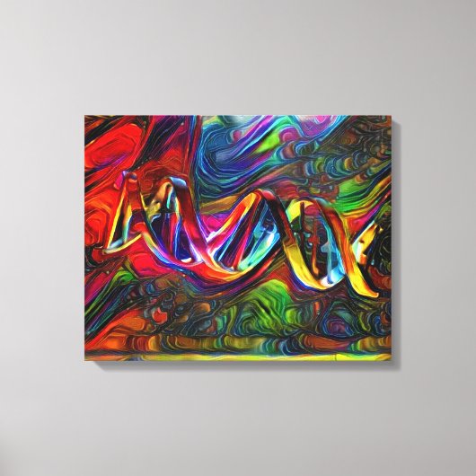 DNA Strand Artwork Canvas Afdruk (Voorkant)