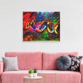 DNA Strand Artwork Canvas Afdruk (Insitu (Woonkamer))