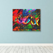 DNA Strand Artwork Canvas Afdruk (Insitu (Houten vloer))