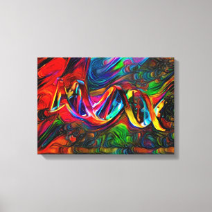 DNA Strand Artwork Canvas Afdruk