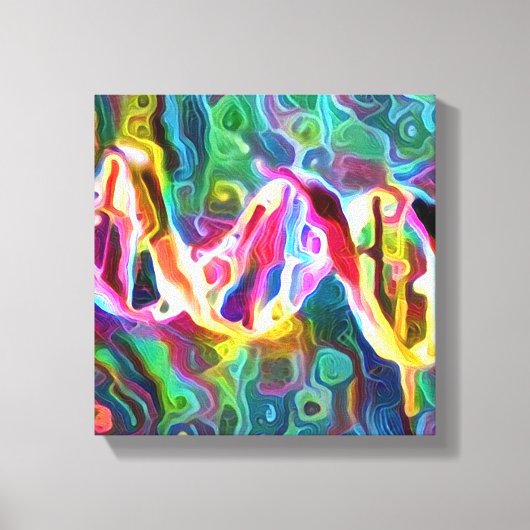 DNA Strand Artwork Canvas Afdruk (Voorkant)