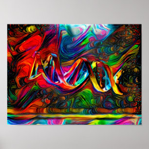 DNA Strand Artwork Poster