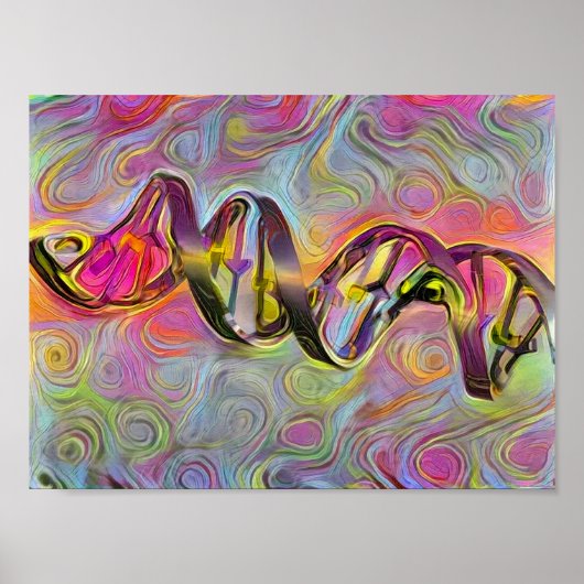 DNA Strand Artwork Poster (Voorkant)