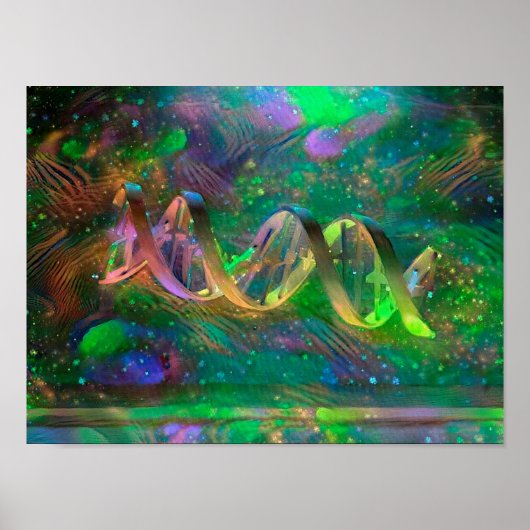 DNA Strand Artwork Poster (Voorkant)