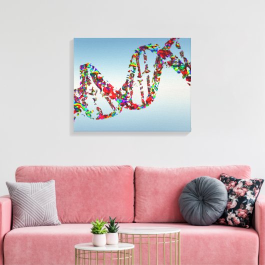 DNA Strand Canvas Afdruk (Insitu (Woonkamer))