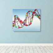 DNA Strand Canvas Afdruk (Insitu (Houten vloer))