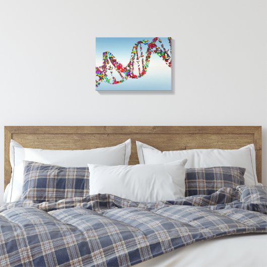 DNA Strand Canvas Afdruk (Insitu (Slaapkamer))