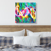 DNA Strand Kunstwerk Canvas Print (Insitu (Slaapkamer))