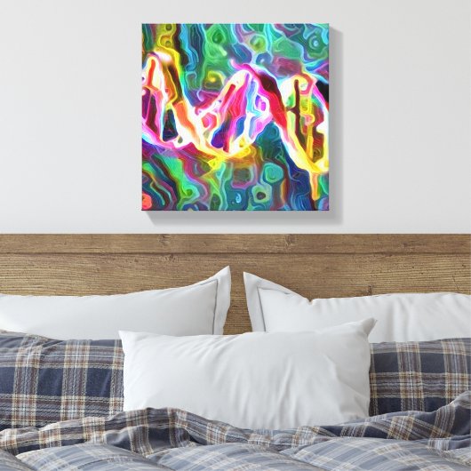 DNA Strand Kunstwerk Canvas Print (Insitu (Slaapkamer))