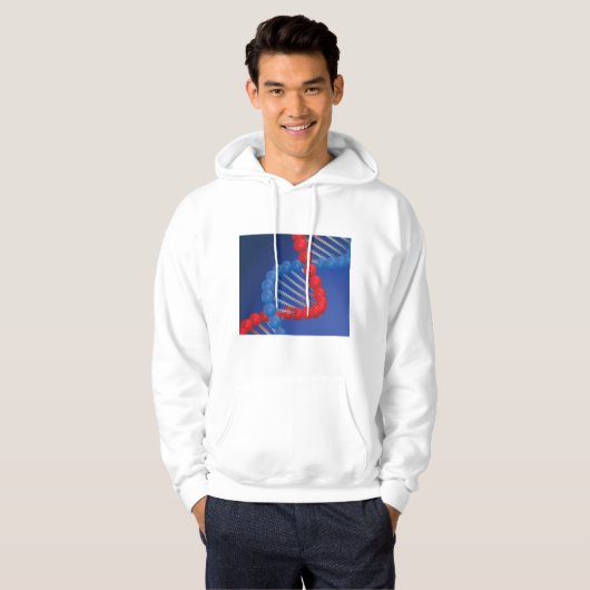 DNA Strand Mannen Hoodie (Voorkant volledig)