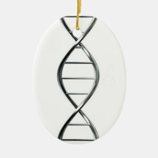 DNA Strand Oval kerstversiering Keramisch Ornament (Voorkant)