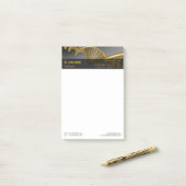 DNA Strand Professional Medical Gold Luxury Post-it® Notes (Op bureau)