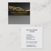 DNA Strand Professional Medical Gold Luxury Vierkante Visitekaartje (Voorkant / Achterkant)