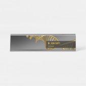 DNA Strand Professional Medical Luxury Gold Bureau Naambordje (Voorkant)