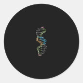 DNA Strand Ronde Sticker (Voorkant)