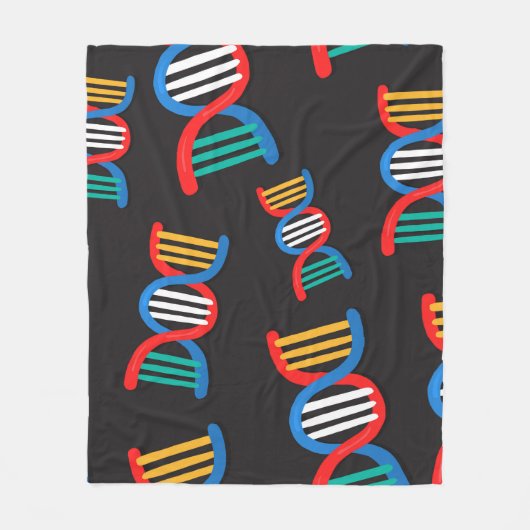 dna - strandpatroon fleece deken (Voorkant)