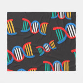 dna - strandpatroon fleece deken (Voorkant (Horizontaal))