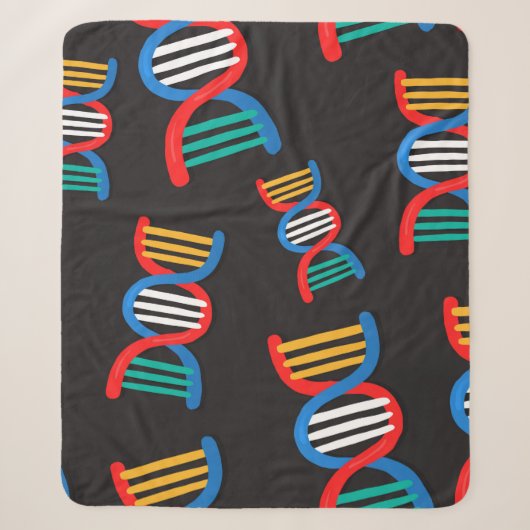 dna - strandpatroon sherpa deken (Voorkant)