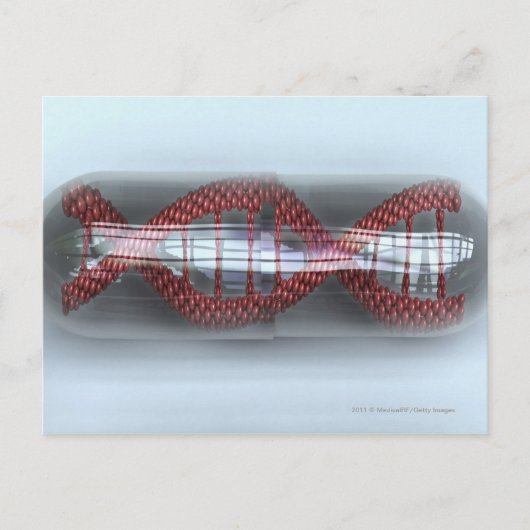 DNA-streng in een capsule Briefkaart (Voorkant)