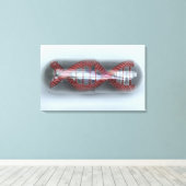 DNA-streng in een capsule Canvas Afdruk (Insitu (Houten vloer))