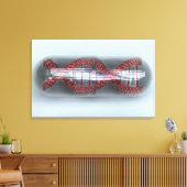 DNA-streng in een capsule Canvas Afdruk (Insitu (Woonkamer))