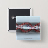 DNA-streng in een capsule Vierkante Button 5,1 Cm (Voorkant /achterkant)