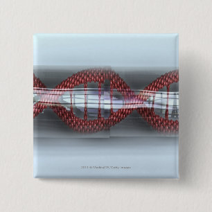 DNA-streng in een capsule Vierkante Button 5,1 Cm